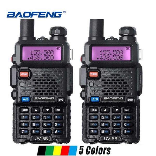 

walkie talkie 2pcs baofeng uv-5r vhf uhf dual band two way radio hf transceiver uv 5r ham comunicador uv5r hunting