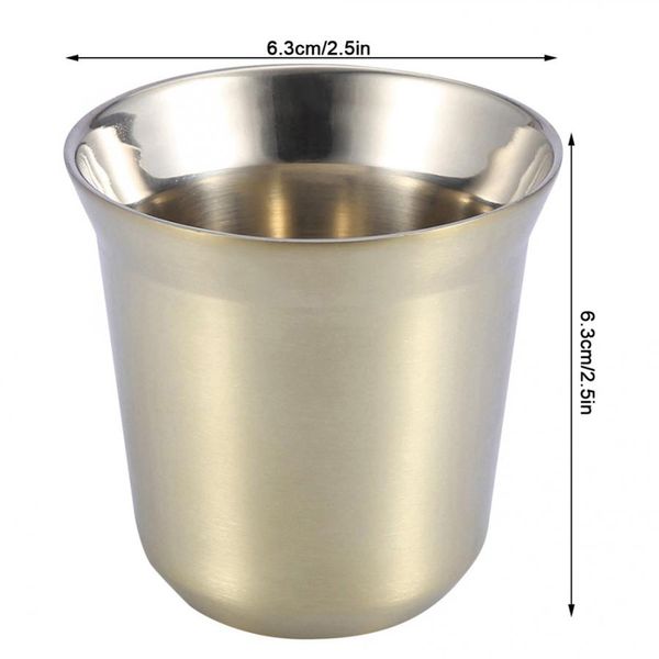 

85ml reusable stainless steel double wall coffee cup beer mug wine glasses tea cups home kitchen drinkware 4 colors for choose