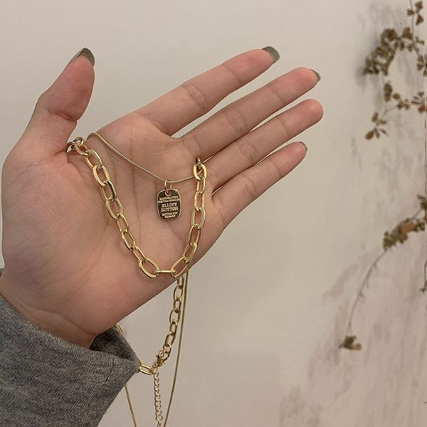 

necklace not fade net red titanium indifference steel hip hop fold wear clavicle sweater chain, Silver