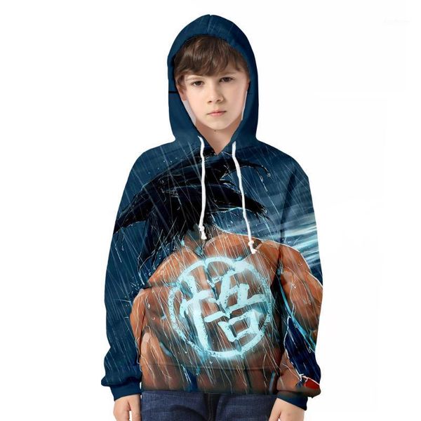 

men's hoodies & sweatshirts anime 3d print hooded sweatshirt boy/girl casual clothes children children's clothing1, Black