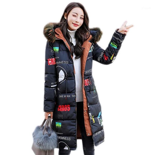 

plus size long parka women harajuku warm basic jackets coat women reversible clothes winter two sides casaco feminino fur collar1, Tan;black