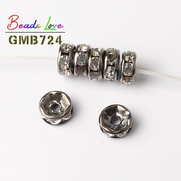 

оптовая 100 шт. 6 мм металлический серебристый кристалл горный хрусталь рондоль проставки свободных шариков для ювелирных изделий изготовлен