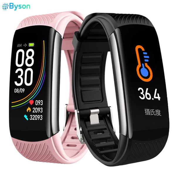 

c6t intelligent temperature measuring blood prsure heart rate health monitoring waterproof multi-mode sports braceletjk