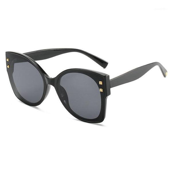 

fashion vintage cat eye sunglasses women retor brand deisgn gradient shades plastic material lens 9071 uv400 protection eyewear1, White;black