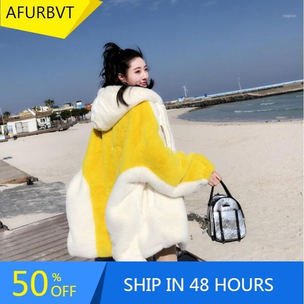 

faux fur coat women 2020 casual hoodies furry thick warm long faux fur jacket loose winter coat women casaco feminino1, Black