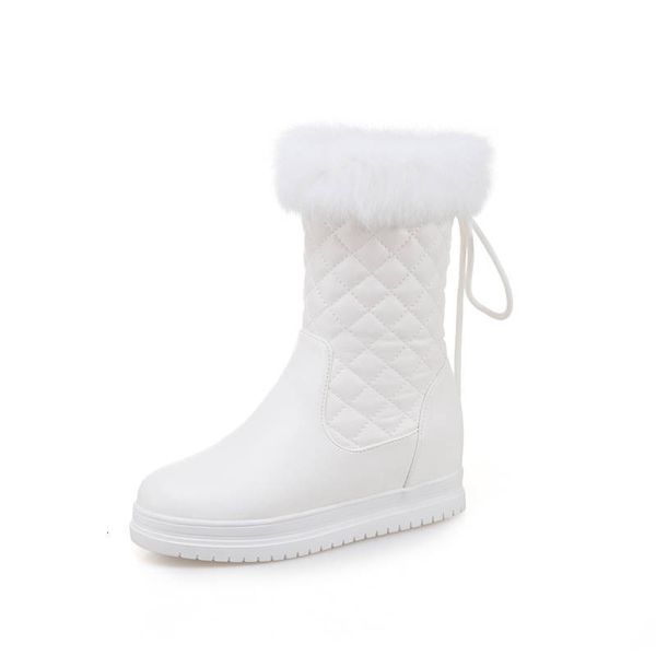 

2021 new mid-calf high qulity put toe foot zip women's sweet shoes winter snow boots aycr, Black