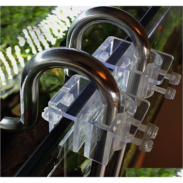 

2pcs acrylic pipe holder fix bracket hook for inflow outflow lily pipe 13mm 17mm aquarium water plant fish tank filter accessory 4slcw