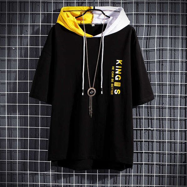 

brand men's short sleeve cotton fashion simple versatile t-shirt summer student trend ins loose upper clothes, Gray