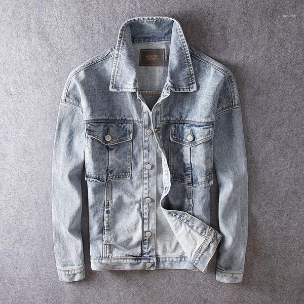 

fashion streetwear men jackets spliced designer denim jacket men casual coats blue black gray hip hop jacket hombre1, Black;brown