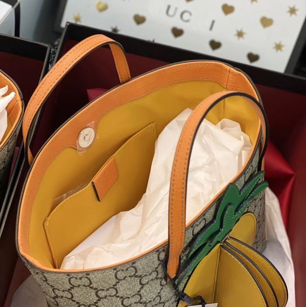 

summer new east gate pineapple children's women's portable vegetable basket mini shopping bag