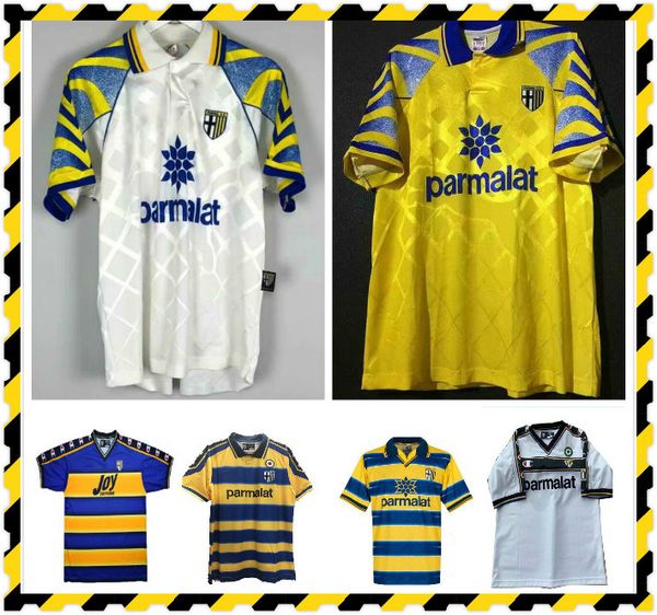 

95 97 98 99 ретро parma soccer jersey crespo cannavaro ortega busbon thuram fuser baggio amoroso karamoh 2000 2001 2002 2003 футбольная руба, Black;yellow