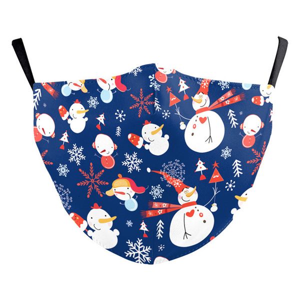 

washable cartoon fashion christmas designer face mask printed xmas santa beard pm2.5 anti dust haze mouth masks fy9236
