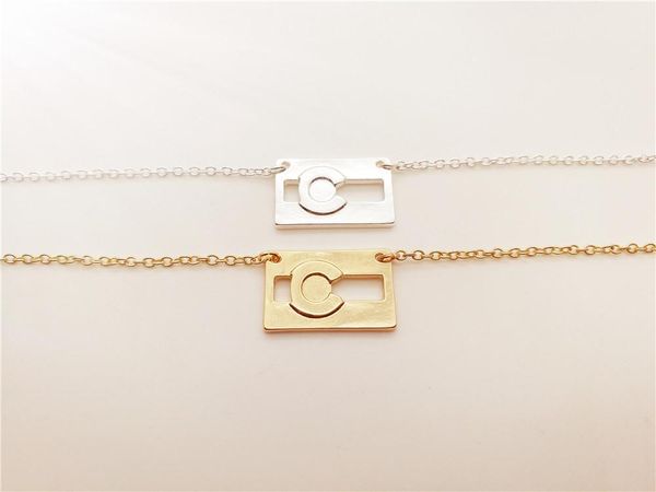 

colorado flag bracelets simple usa state co flag bracelet us america state bracelets for souvenir gift, Golden;silver