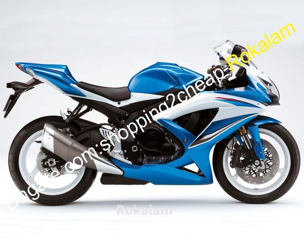 Suzuki Fairings için GSXR 600 750 2008 2009 2010 K8 GSXR600 GSXR750 08 09 10 POTALALAMA Beyaz Mavi (Enjeksiyon Kalıpları)