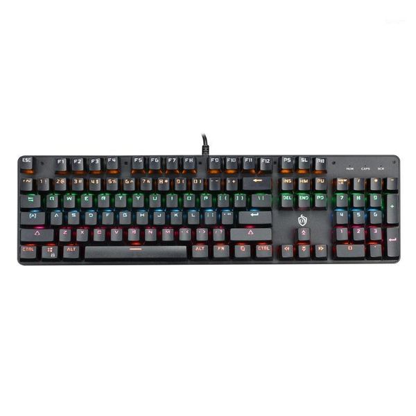 

keyboards usb wired gaming keyboard 104 key colorful led backlit mechanical keyboad1