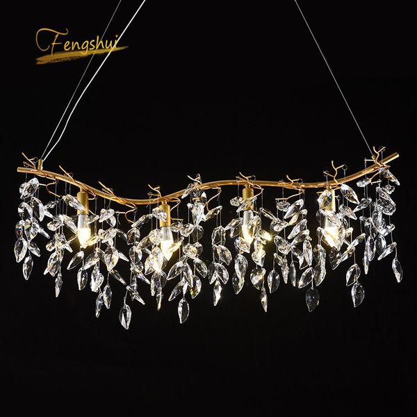 

nordic gold led crystal chandelier for living room luster hanging l hall art indoor decor modern lamp lighting lmfs