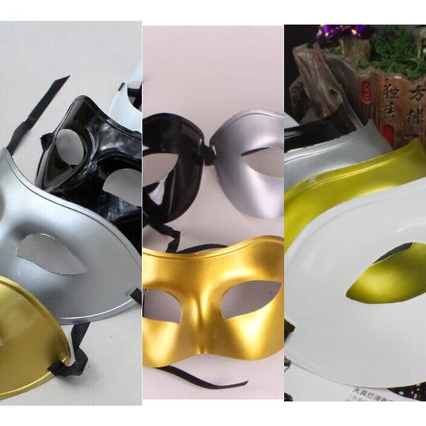 

uzv3men's masquerade fancy dress venetian masks plastic half face mask optional black white gold silver gb794tzj62kbo