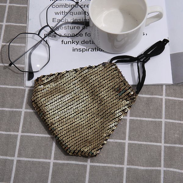 

ih9amasks nightclub party anti-dust bling sequined pm2.5 adjustable mouth reuse face mask in stock