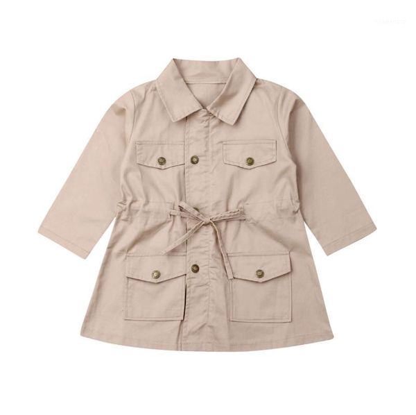 

baby girls trench jacket coat autumn winter warm children suits fashion clothes 2-7years1, Blue;gray