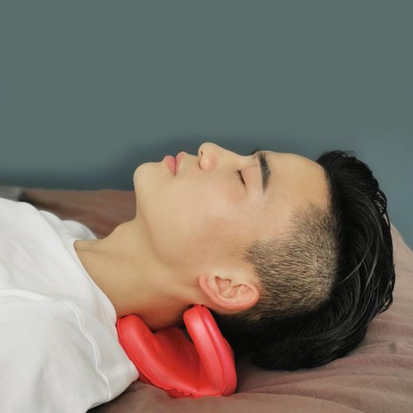 

travel neck head shoulder relaxer, cervical traction devices, pain relief pillow, pain stress relief neck stretcher relax cushion