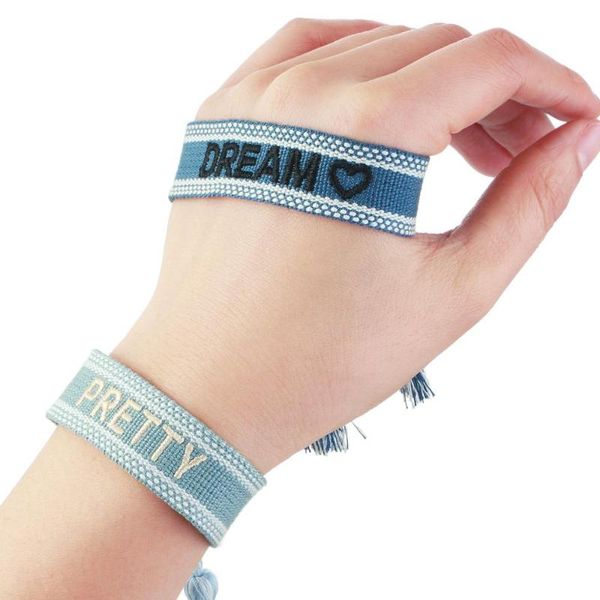 

adjustable handmade friendship wrap bracelet for women family friends letters bracelets pulseras mujer jewelry gifts, Golden;silver