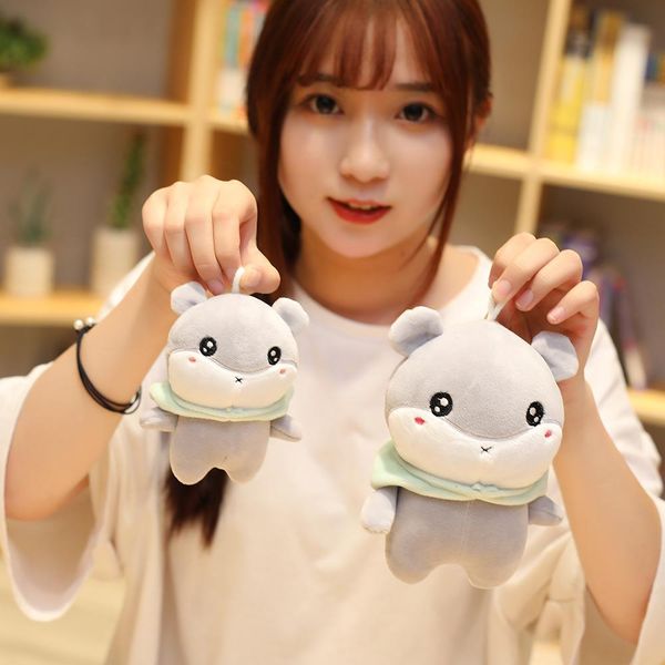 

12 20 см симпатичные хомяка мыши плюшевые игрушки чушь животных мыши с шляпой каваи сумка кулон прекрасный рождественский подарок куклы для