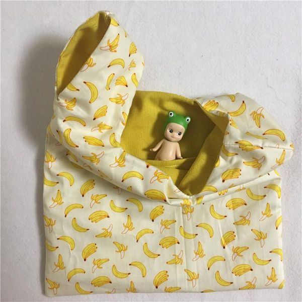 

yile handmade хлопок twill wrap wrap writ bag bag key phone wristlet fruit yellow banana w23 h wmtbtt