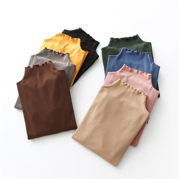 

women's t-shirt 2021 autumn winter long-sleeved bottoming shirt plus size solid color warm g668, White