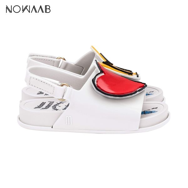 

mini beach slide sandal toddler girl jelly new baby shoes melissa non-slip sandalias sandals princess y200619, Black;red