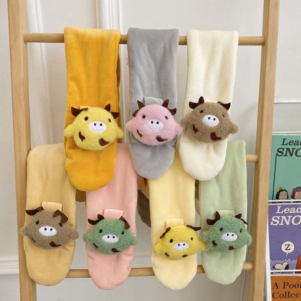 

winter korean version children's thickening scarf warm baby's kindergarten student cartoon chicken dinosaur neck cover rkg8rkg8txt, Red;brown