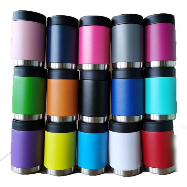 

12oz many colors coke cans water bottle stainless steel tumblers coffee mugs milk vacuum cup with lid dhc2783