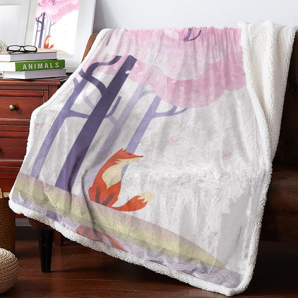 

blankets illustration cherry blossom fleece blanket warm cashmere office sofa supplies for beds