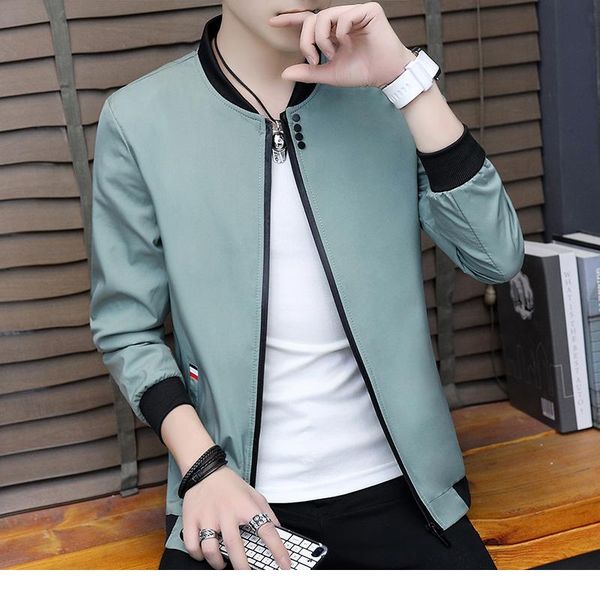 

nice men jacket washed retro college baseball workwear multicolor business retro jacket men autumn spring jacket sqcefq, Black