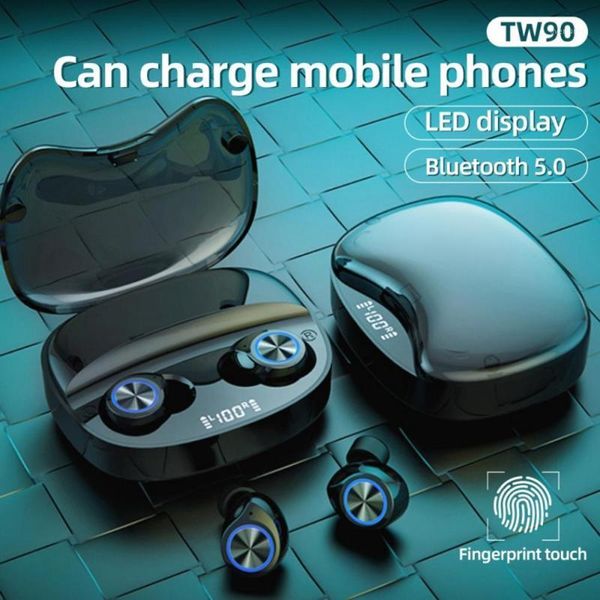 

tw90 wireless bluetooth v5.0 stereo hifi touch in-ear earphones with mic earphones1