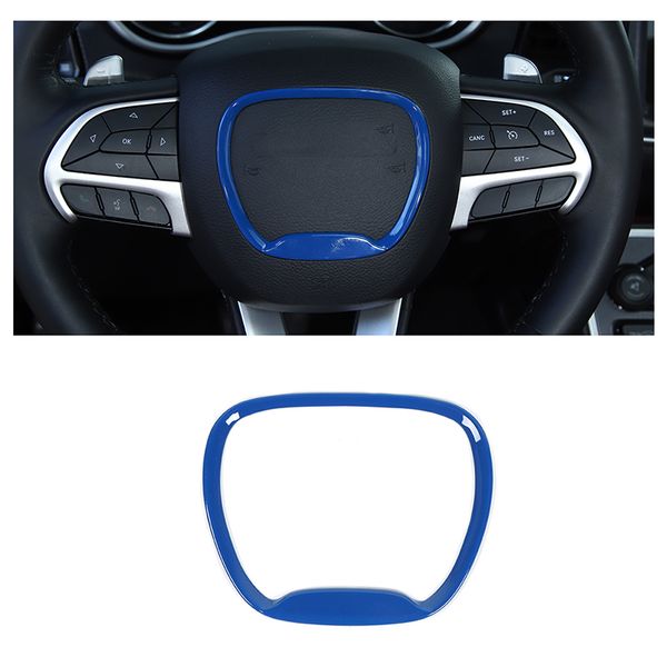 Синее рулевое колесо отделку кольцо наклейки наклейки наклейки наклейки для Dodge Challenger / зарядное устройство 2015 UP Auto Внутренние аксессуары