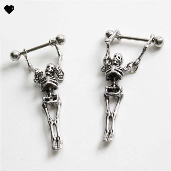 

retro skeleton earrings fashion titanium steel designer stud earrings stainless steel skull head trendy stud earrings 117 n2