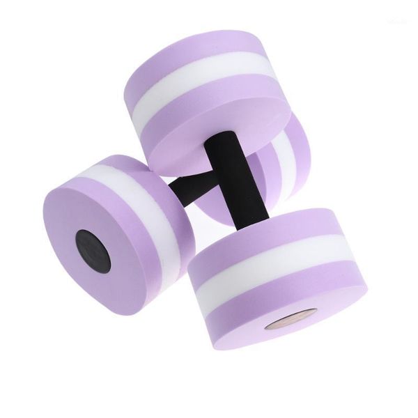 

dumbbells 2pcs aquatic exercise dumbells eva water barbells hand bar for resistance aerobics (purple)1