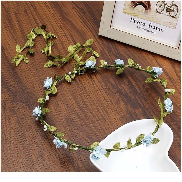 

haimeikang bridesmaid artificial flower headband wreath paper flowers hairband hair accessories flower crown beach qyldls