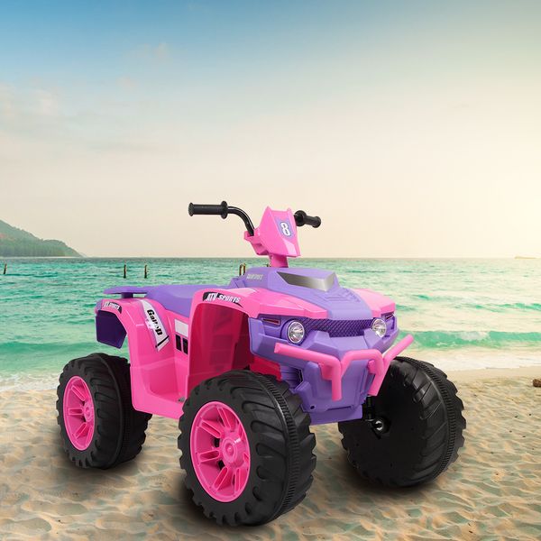 

all terrain vehicle kid's ride on car dual drive battery 12v slow start with led lighting 3 color