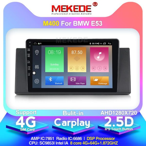 

mekede android 10.0 4+64 car gps dvd for 5 series x5 e53 e39 m5 plug and play support dab obd2 dvr car dvd