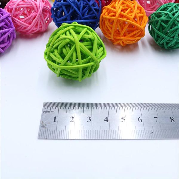 

15шт 4 см довольно ротанговый мяч diy sepak takraw деревянные украшения рождественские день рождения свадьба украшения на вечеринке 15 шт. 4