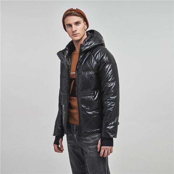 

winter jacket 2020 of men in the hood parka casual coat fine student jackets streetwear parkas thick blazers, Black