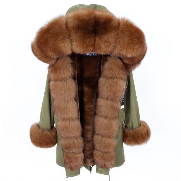 

skin 2021 clothes new foxes, large fur collar women long-winded velvet section removable lining, winter coats 1 b7yp, Black