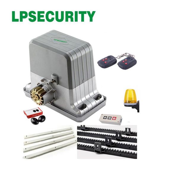 

1800kg automatic wooden steel sliding gate opener operator 4 keyfobs with 5m 6m 7m racks(pcell button lamp optional)