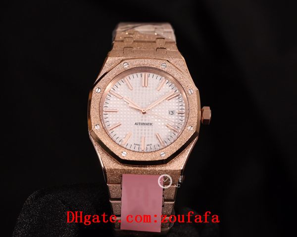 

2020 royal men gold frosted watches 2813 mechanical movement oak wristwatches rubber strap rainbow offshore mens watch d1061, Silver