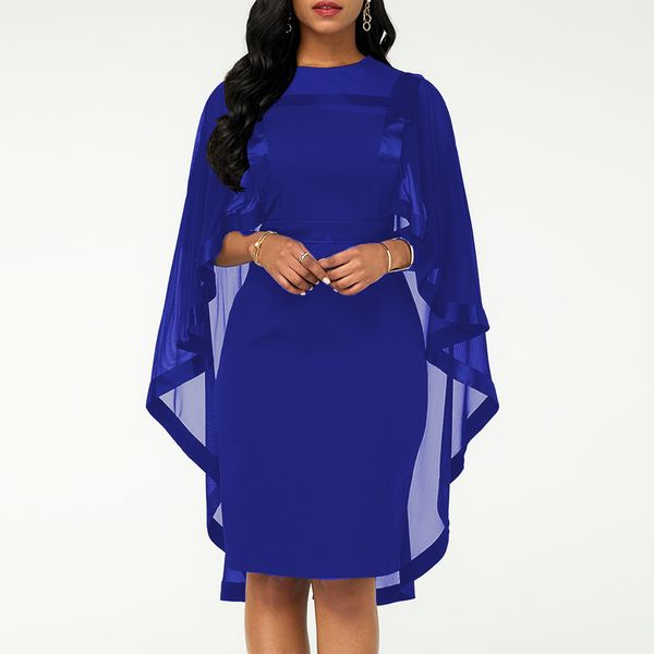 

summer autumn dress women casual plus size slim patchwork mesh office bodycon dresses vintage elegant party dresses 201204, Black;pink