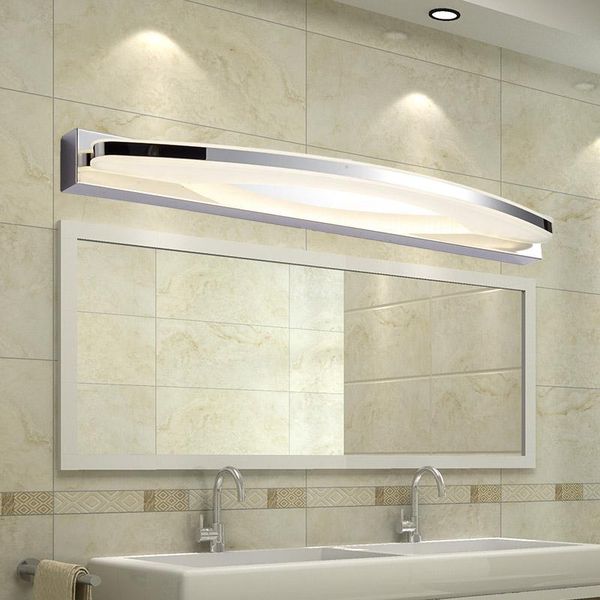

modern 12w / 20w led bathroom mirror light acrylic lampshade wall lamp stainless steel sconce home lighting 170-240v