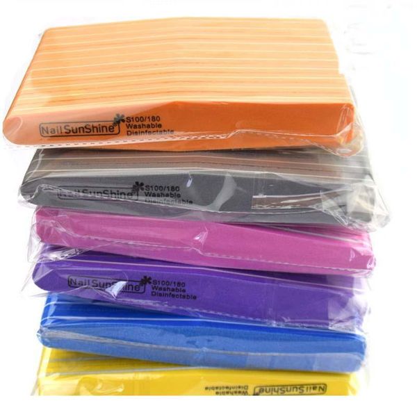 

10pcs/lot rhombus double side nail files buffer 100/180 polishing grinding manicure pedicure nail buffers fi qylvhv