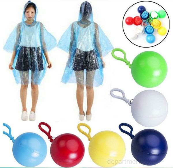 

одноразовый сферический шар для брелок для брелок водонепроницаемый капюшон пончо аварийный угловой тур одноразовые дождевые одежды унисекс