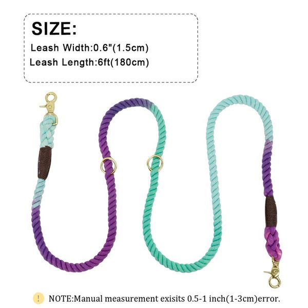 

multifunctional nylon dog leash pet dog leash walking training lead cats dogs leashes strap long dog belt rope 6ft sqcgsu